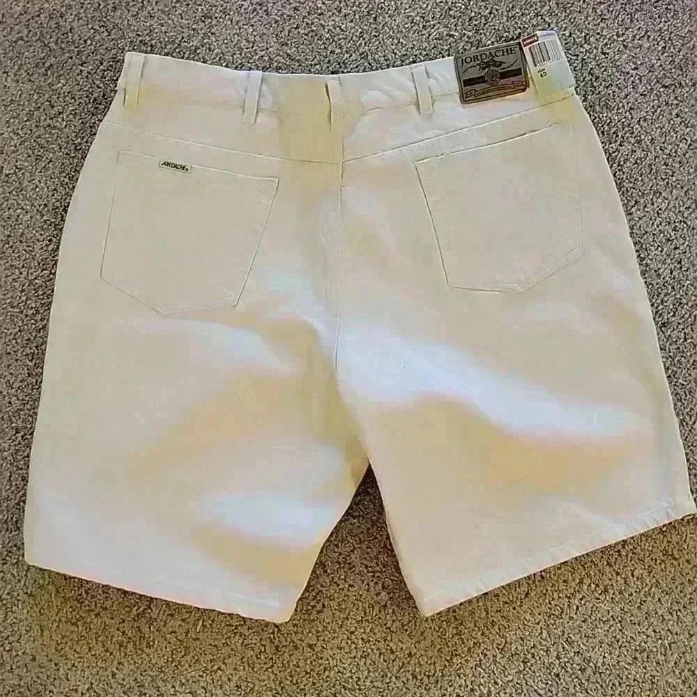 Jordache Vintage White Cotton Classic Fit Shorts Size 40 - Picture 5 of 5